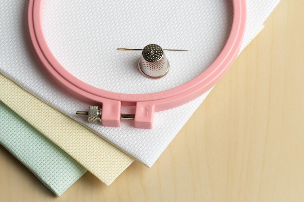 Hand embroidery on fabric